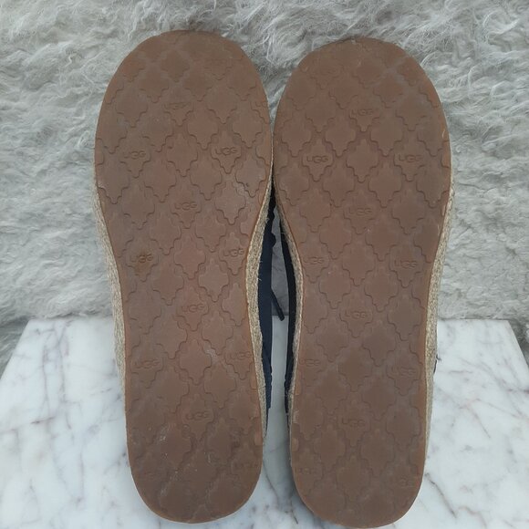 UGG Azin Moc Espadrille Suede Shoes Blue Size US 7 - Picture 6 of 7